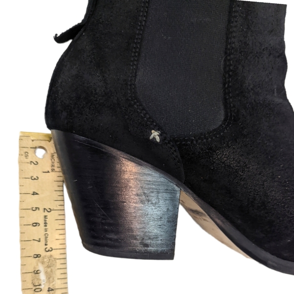 Rag & Bone Ankle Boots Booties Devon Suede Leather Heeled Black Women's 40 - Picture 11 of 15